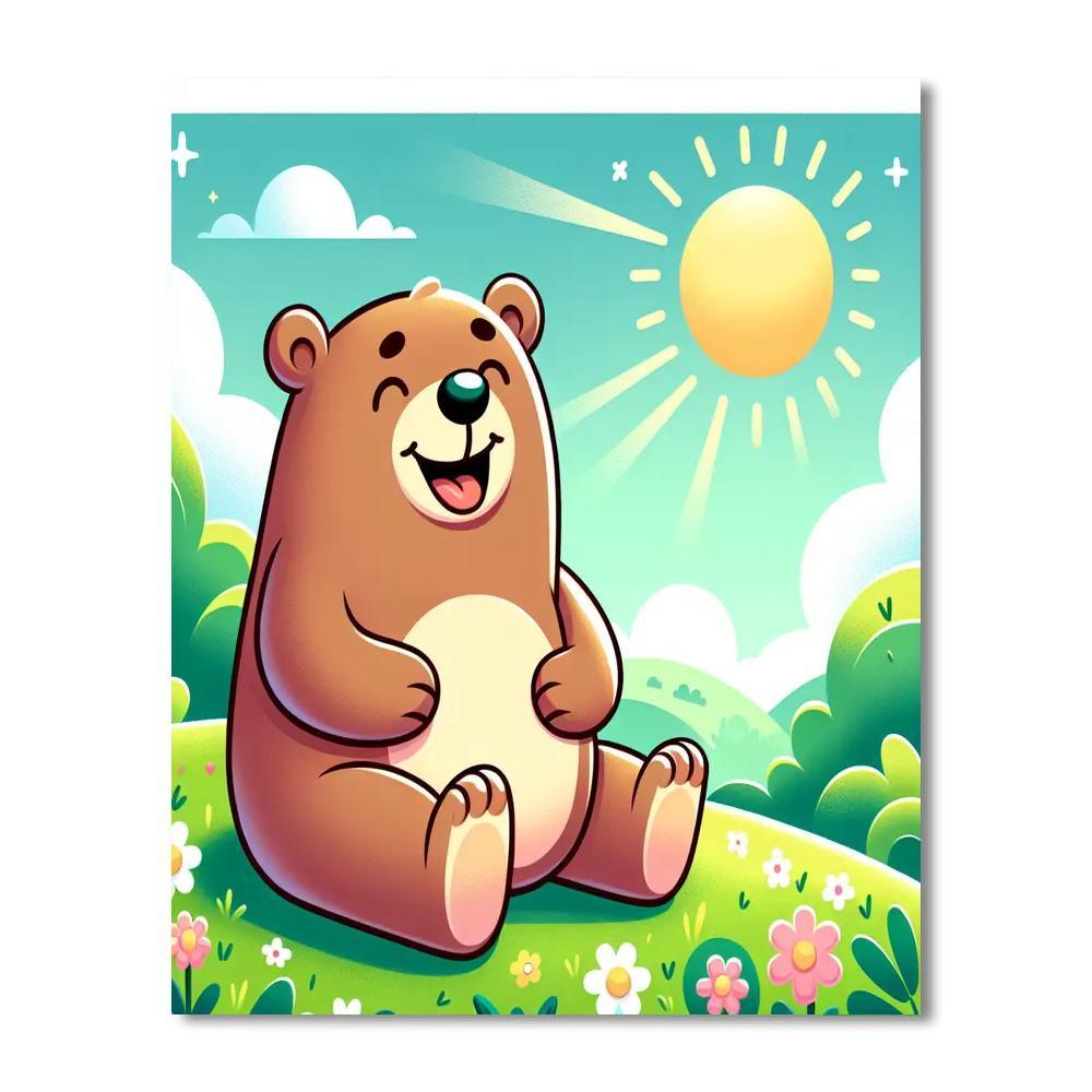 Cheerful Bear Paint By Color