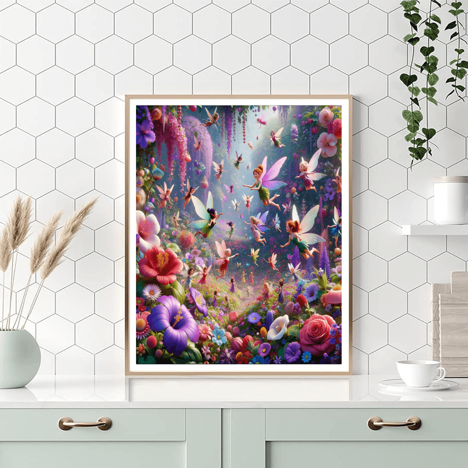 Delicate Fairy Garden Painting Number Kit