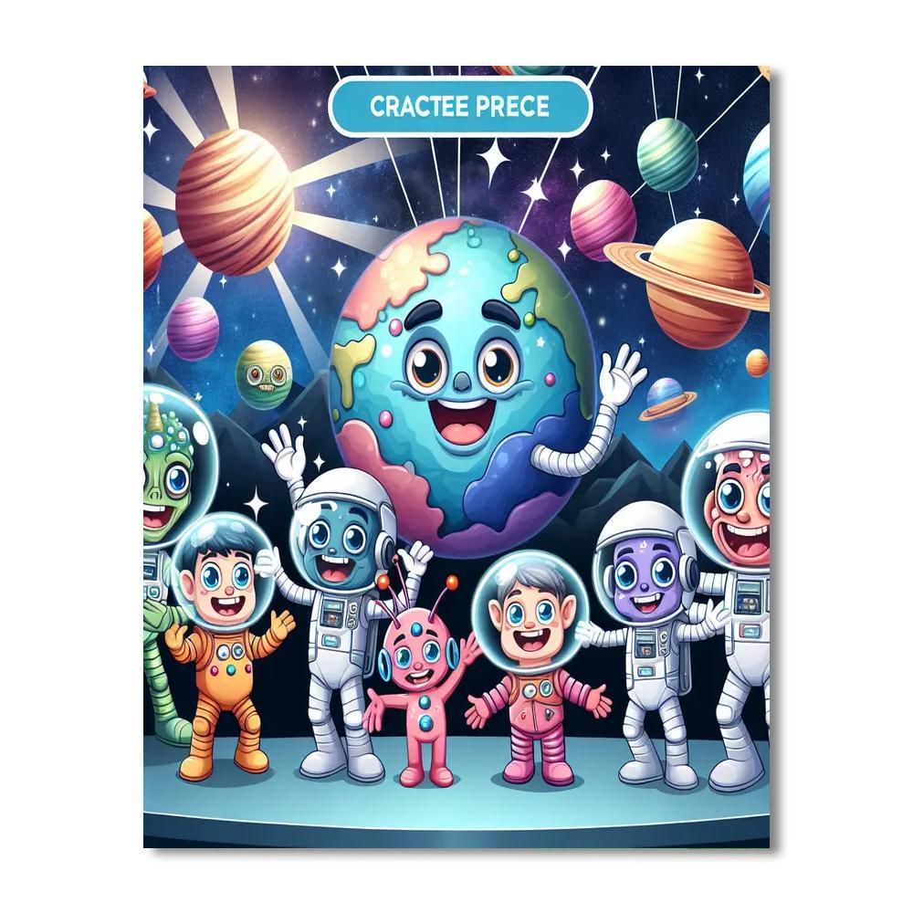 Space Explorers' Mission DIY Paint By Numbers