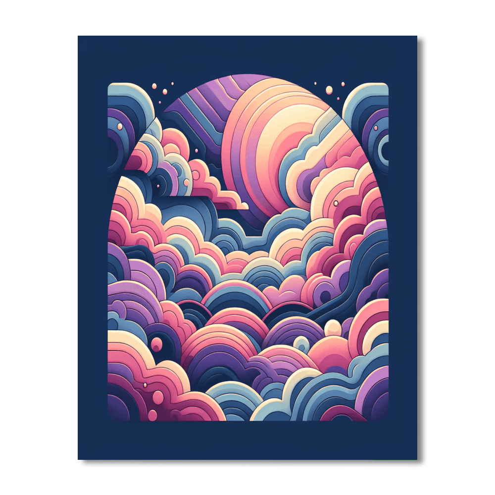 Glowing Horizons Wall Artwork Paint By Numbers Kits