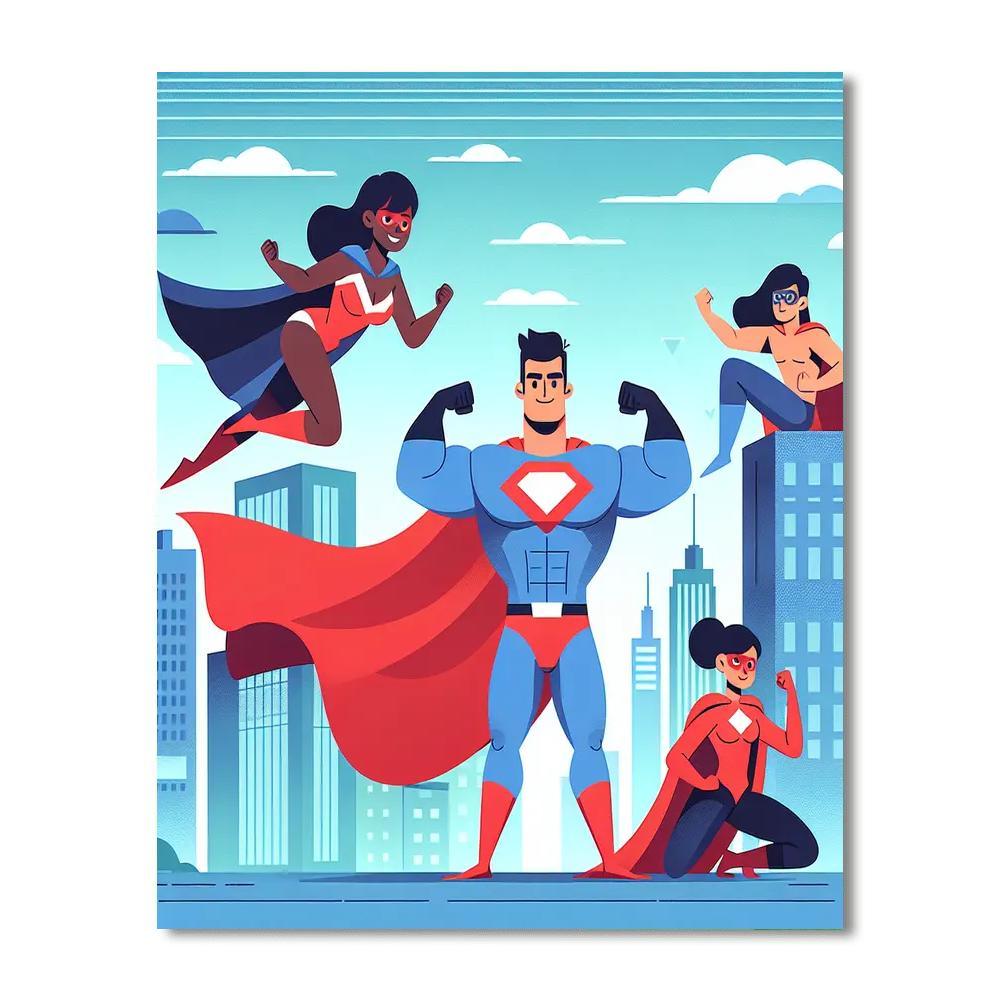 Mighty Superhero Squad Painting By Numbers Kit