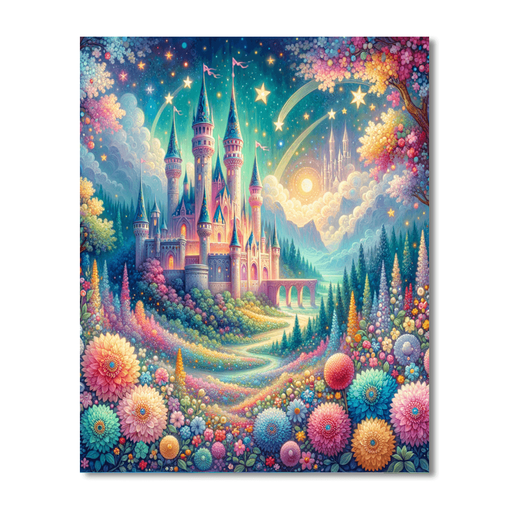Hidden Fairy Tale Castle Paint By Color