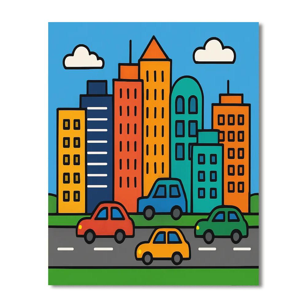 City Of Skyscrapers DIY Paint By Numbers