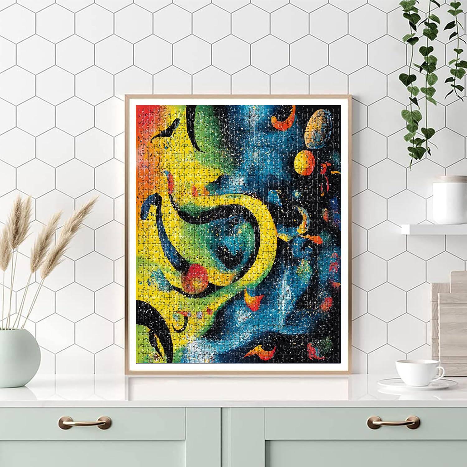 Joan Miró Inspired Abstract Adventure Puzzle  Paint By Color