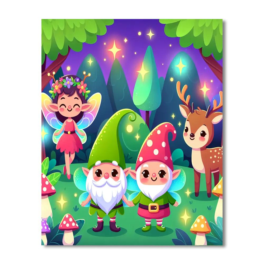 Magical Forest Enchantment Painting Number Kit