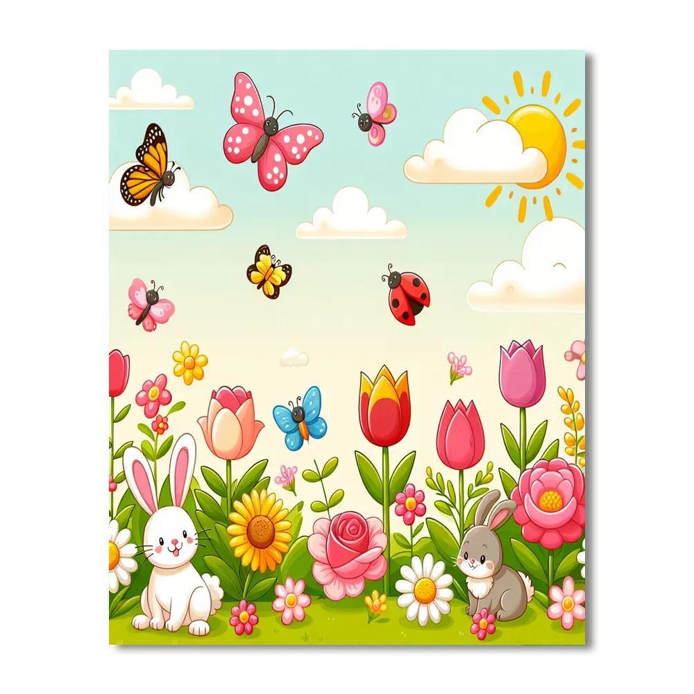 Creative Garden Party Number Painting