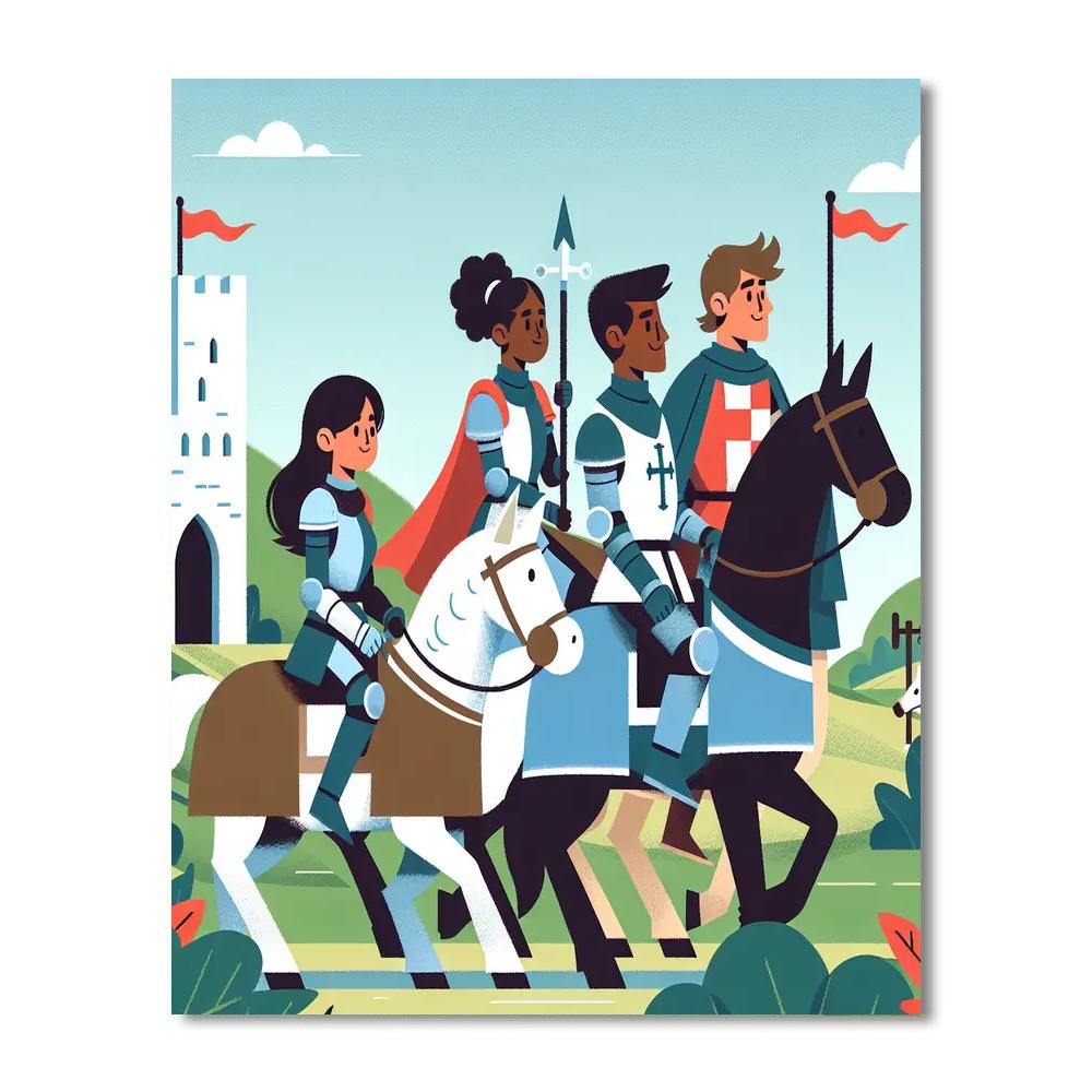 Knight's Valor Adventure Paint By Number