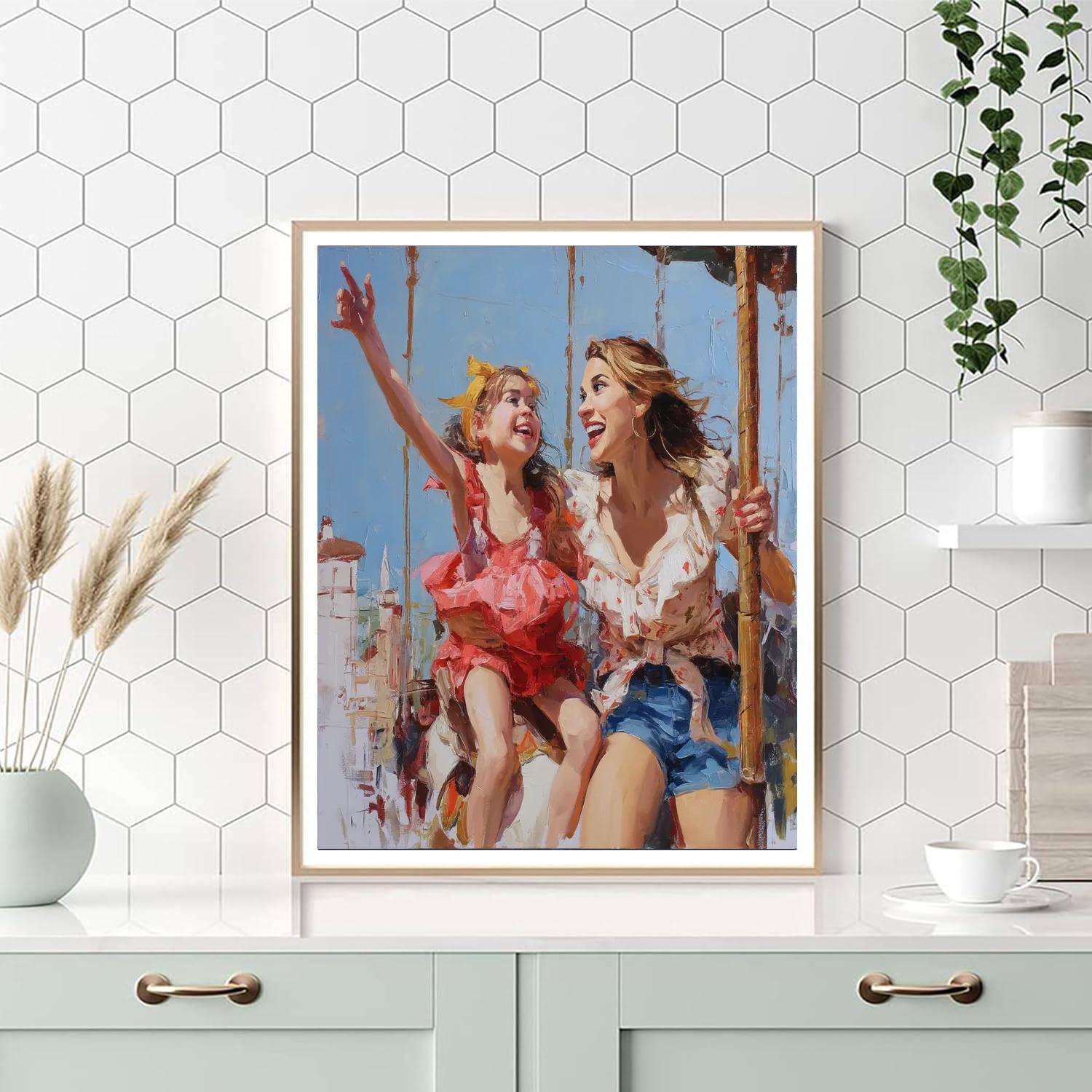 Mommy And Me At The Fair Numbered Painting Kits