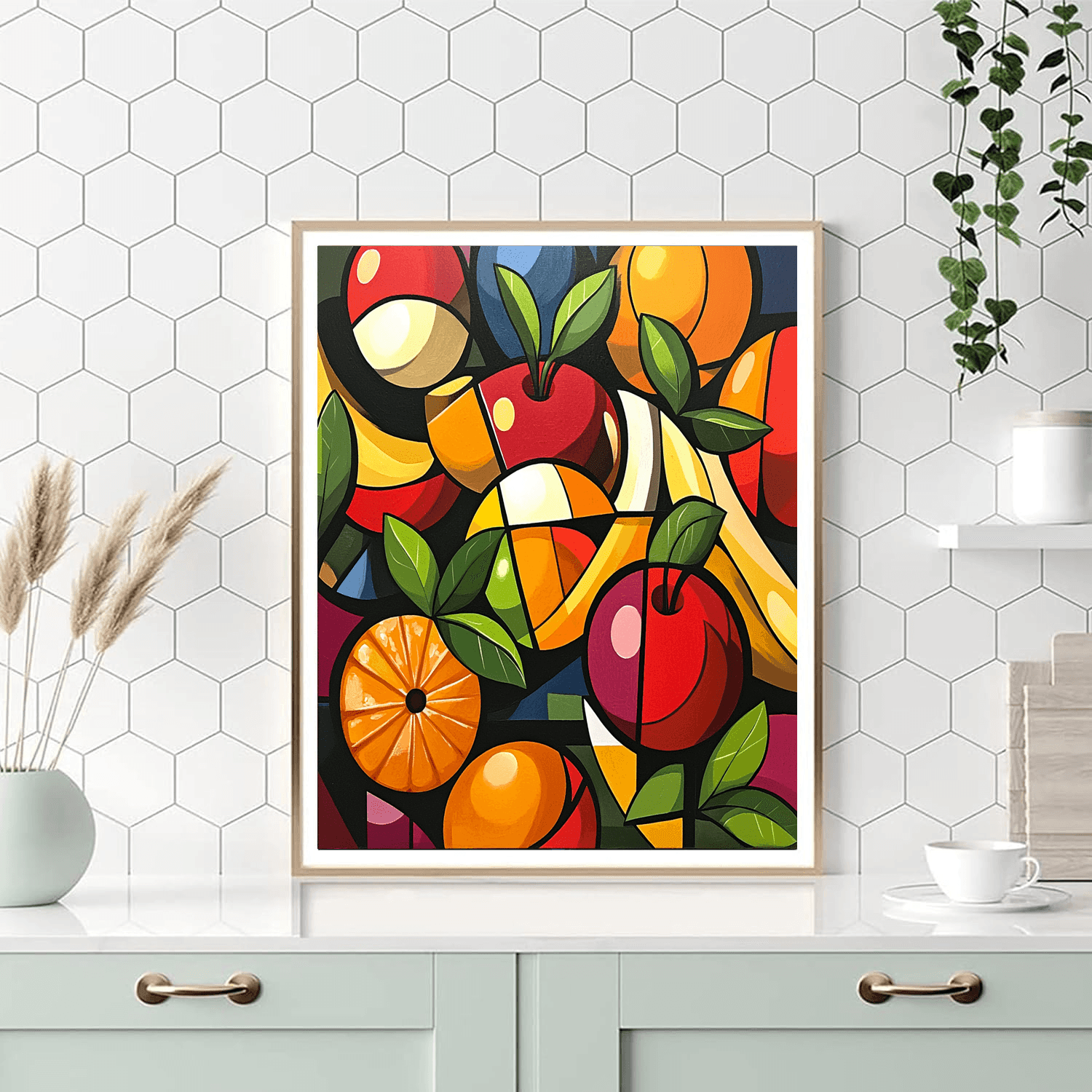 Pablo Picasso Inspired Cubist Fruit Delight  Painting By Numbers Kit