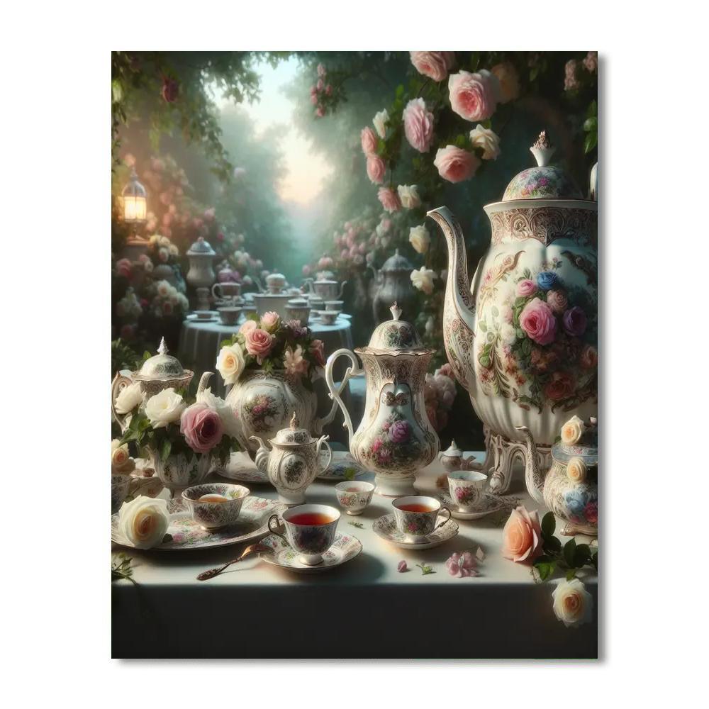 Victorian Tea Time Bliss Painting By Numbers Kit