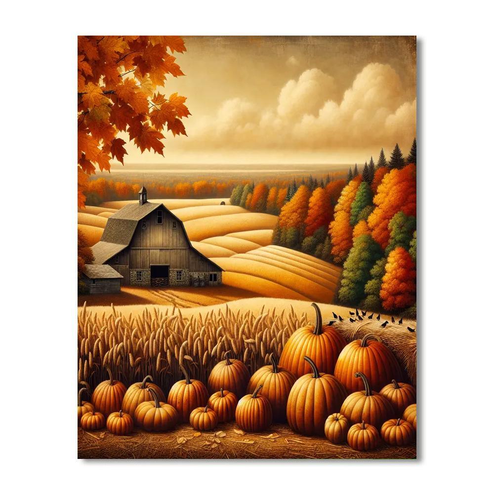 Harvest Haven Charm Paint By Numbers Art