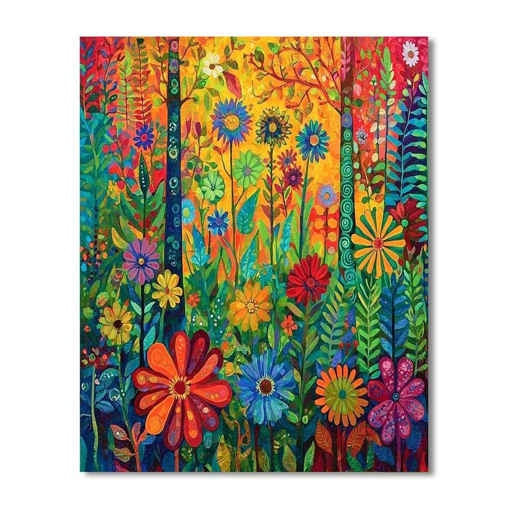 Frida Kahlo Inspired Resilient Flora  Painting Number Kit
