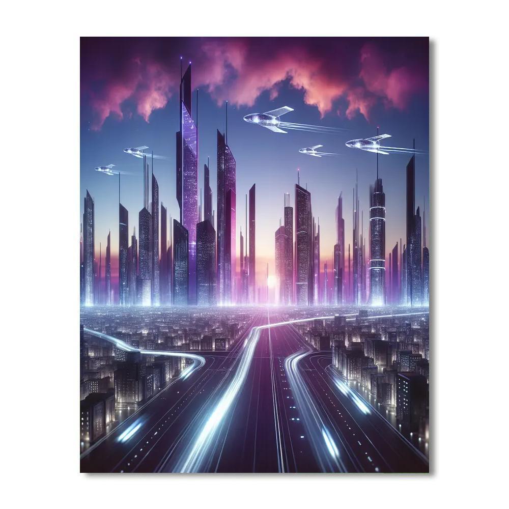 Space Age Futurism Paint By Numbers Kits