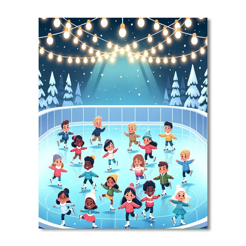 Joyful Ice Skating Rink Paint By Color
