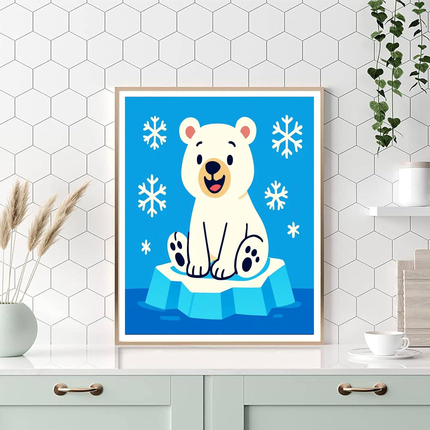 Charming Polar Bear Paint By Numbers