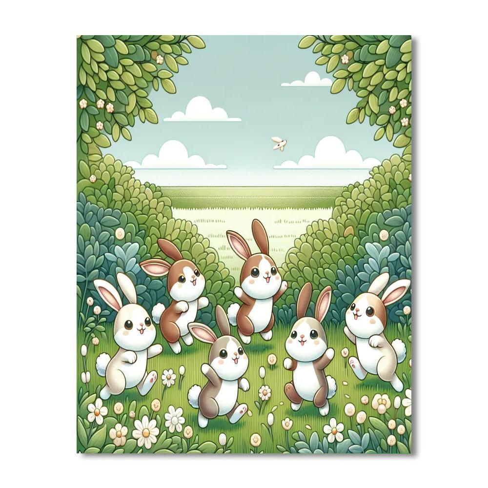 Radiant Rabbit Revelry Paint By Color