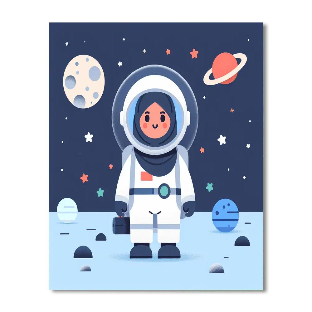 Astronaut Space Adventure Paint By Numbers Art
