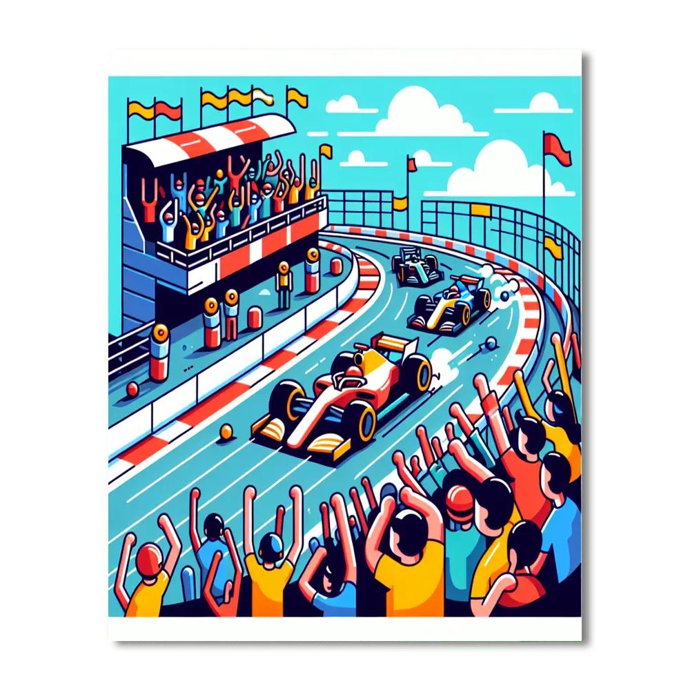 Race To The Finish Line Painting By Numbers Kit