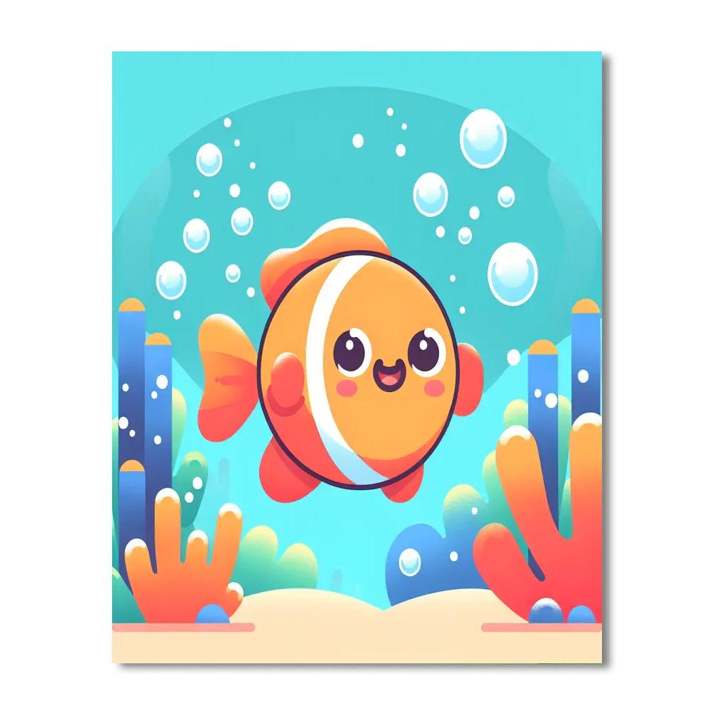 Happy Fish Paint By Color