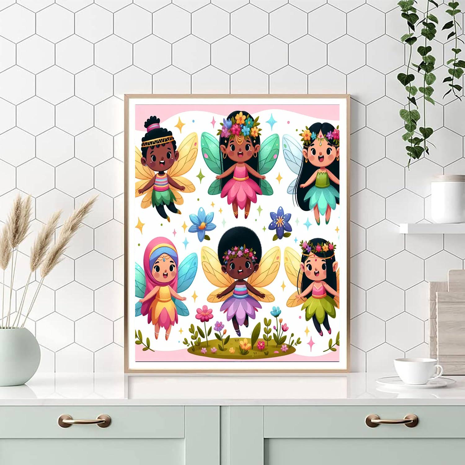 Joyful Fairy Friends Painting By Numbers Kit