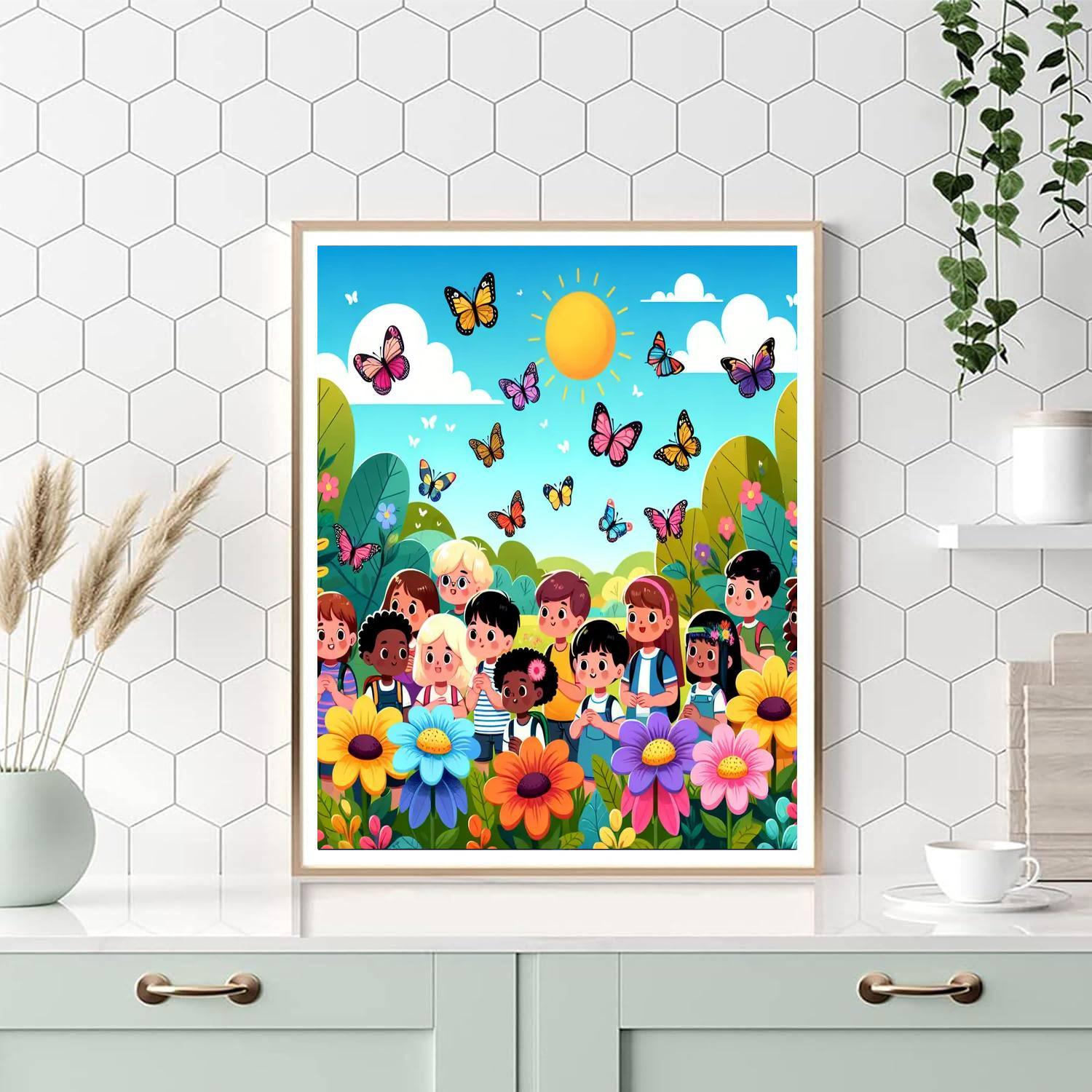 Dreamy Butterfly Haven Painting Number Kit