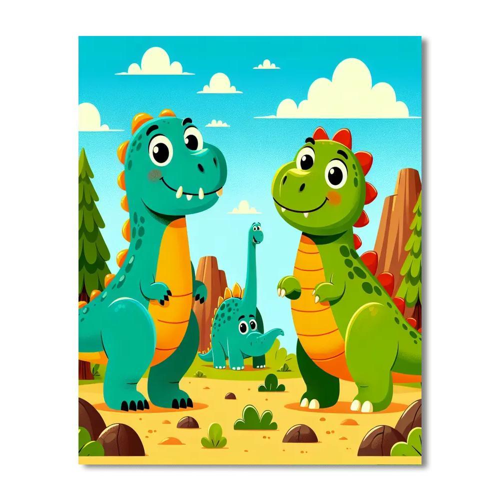 Exciting Dino Adventures Painting By Numbers Kit