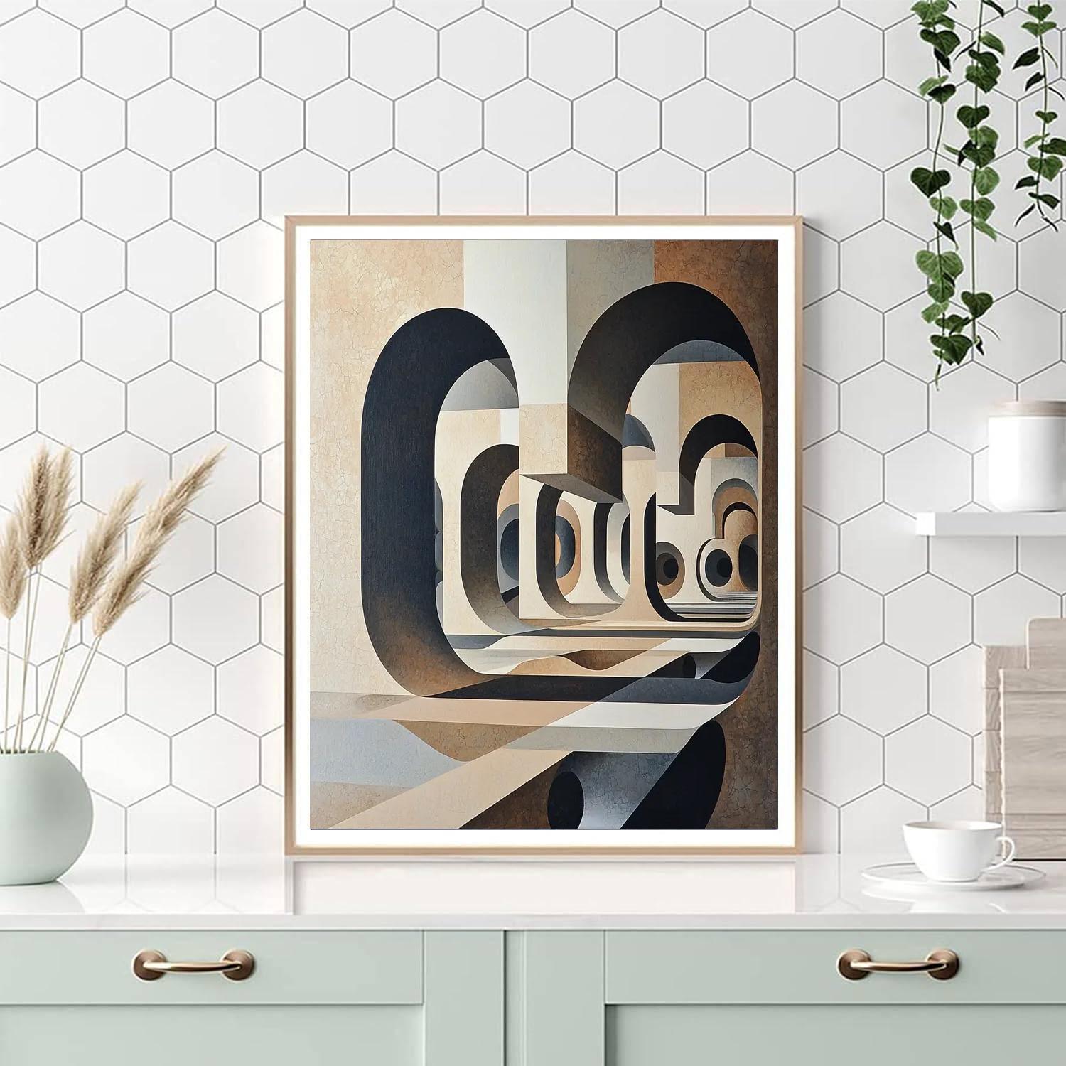 M.C. Escher Inspired The Conundrum Of Space  Number Painting