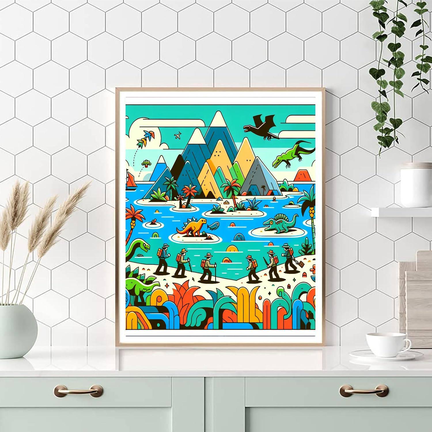 Island Of Adventure And Discovery Paint By Numbers Art