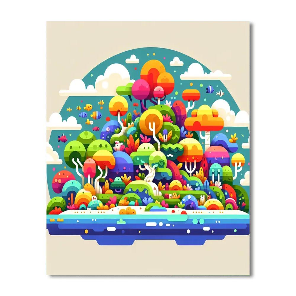 Island Of Imagination Paint By Color
