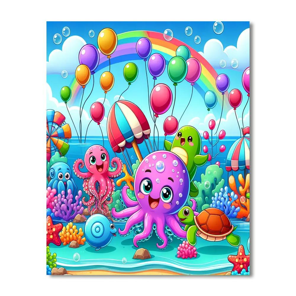 Sea Creatures Carnival Numbered Painting Kits