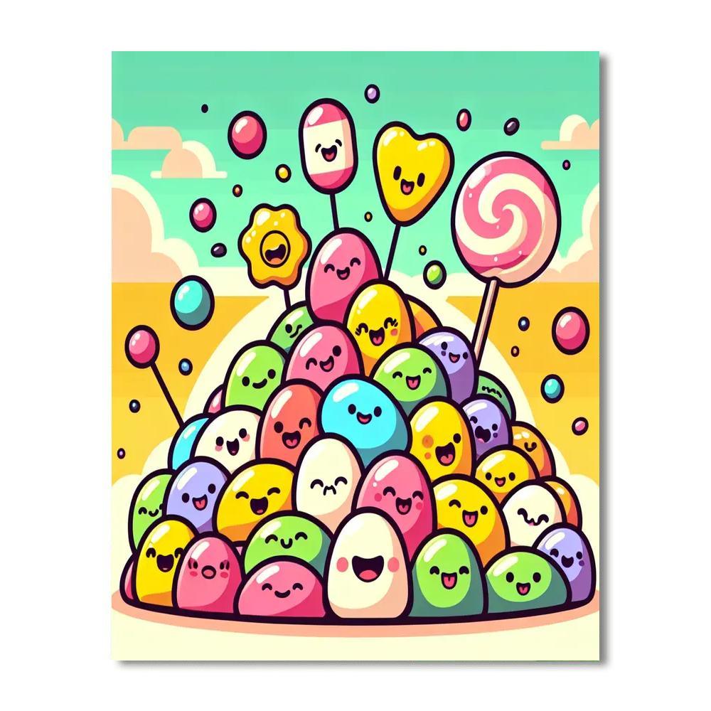 Jubilant Jellybeans Paint By Number