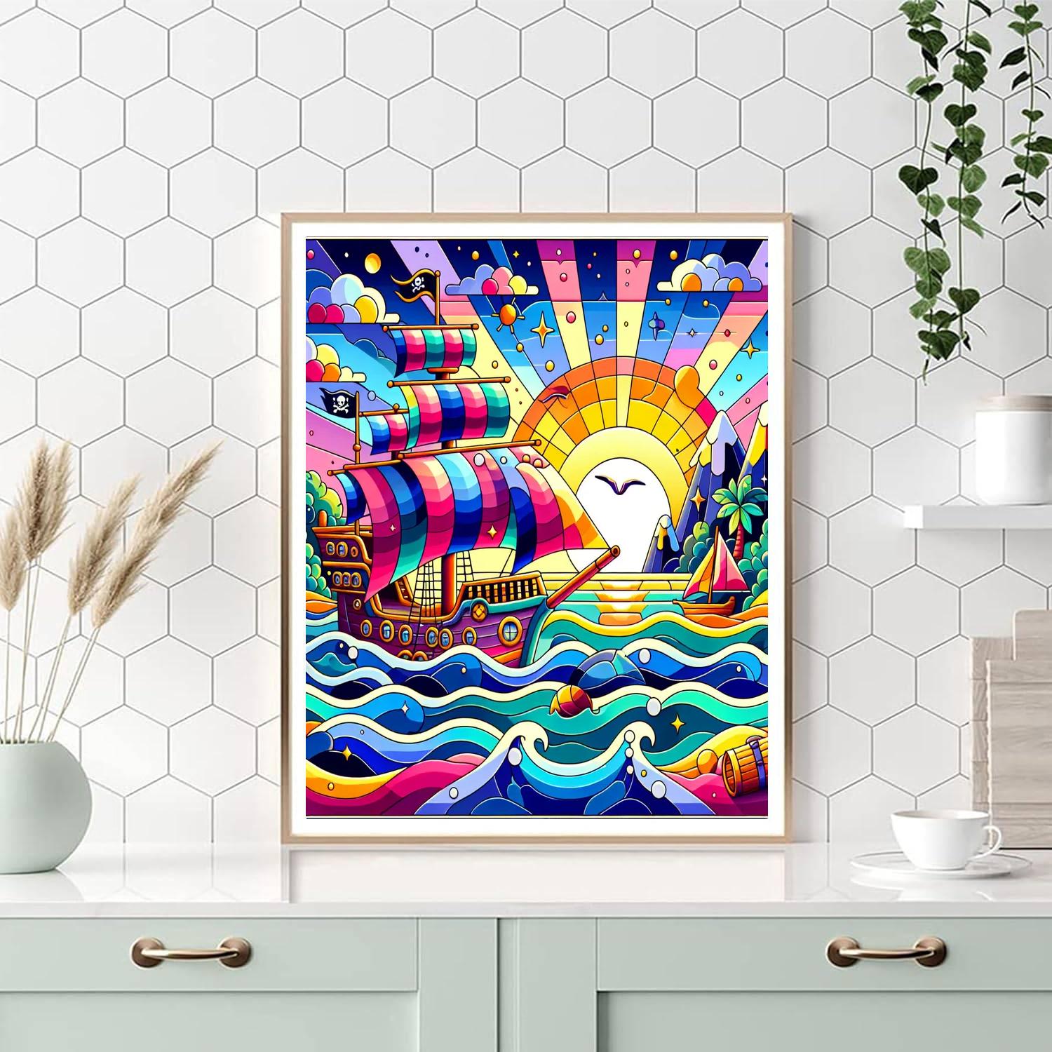 Treasure Island Voyage Paint By Numbers Art