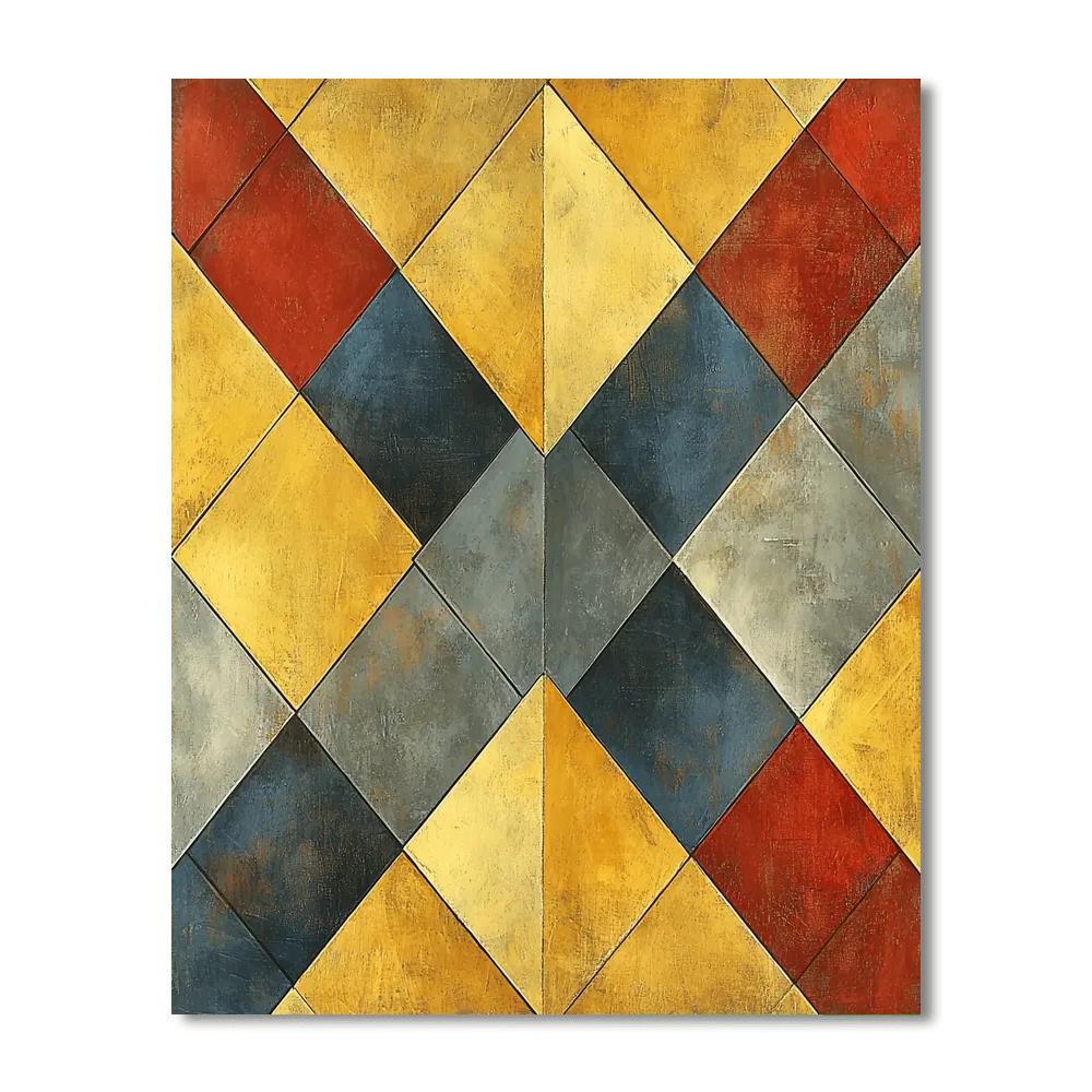 Paul Cézanne Inspired Radiant Geometry  Painting By Numbers Kit