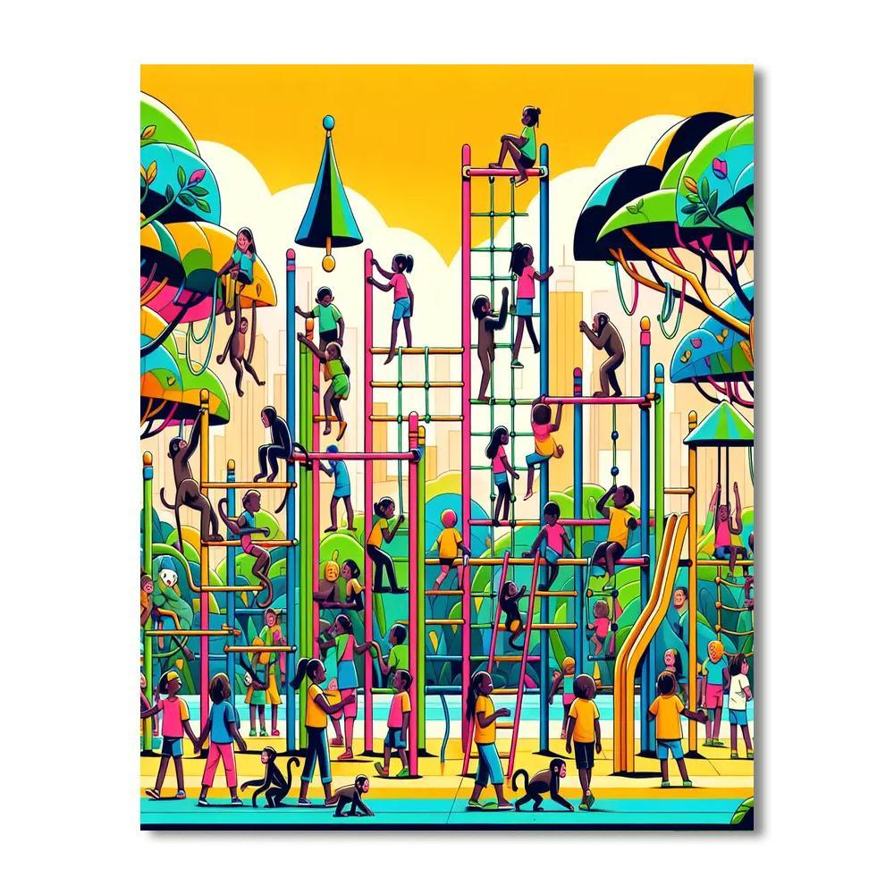 Jungle Gym Safari Painting Number Kit