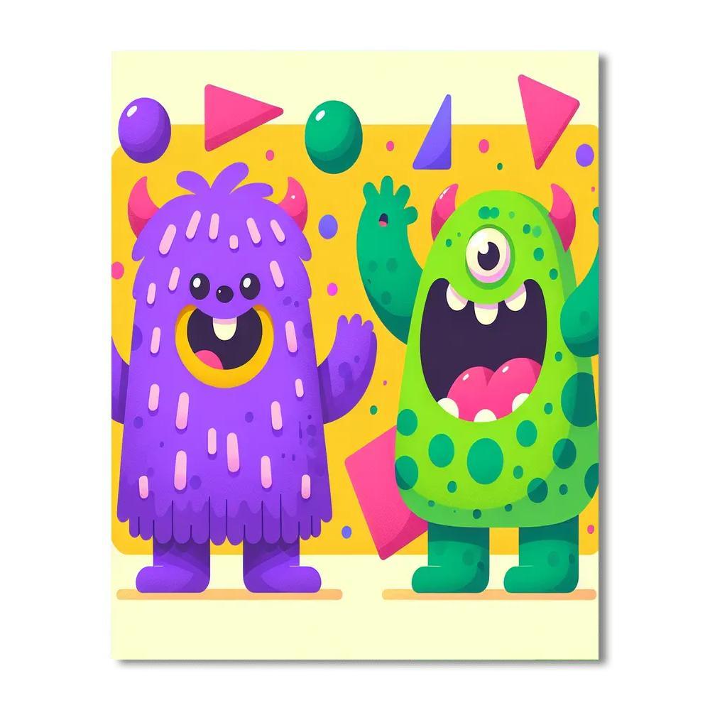 Playful Monster Friends Paint By Numbers Kits