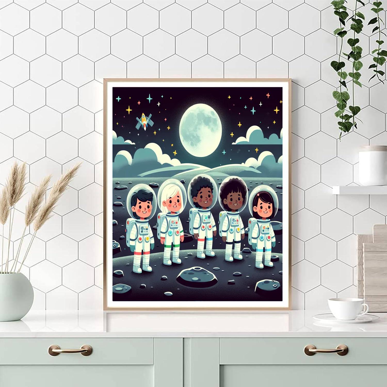 Lunar Landscapes Adventure Paint By Numbers Art
