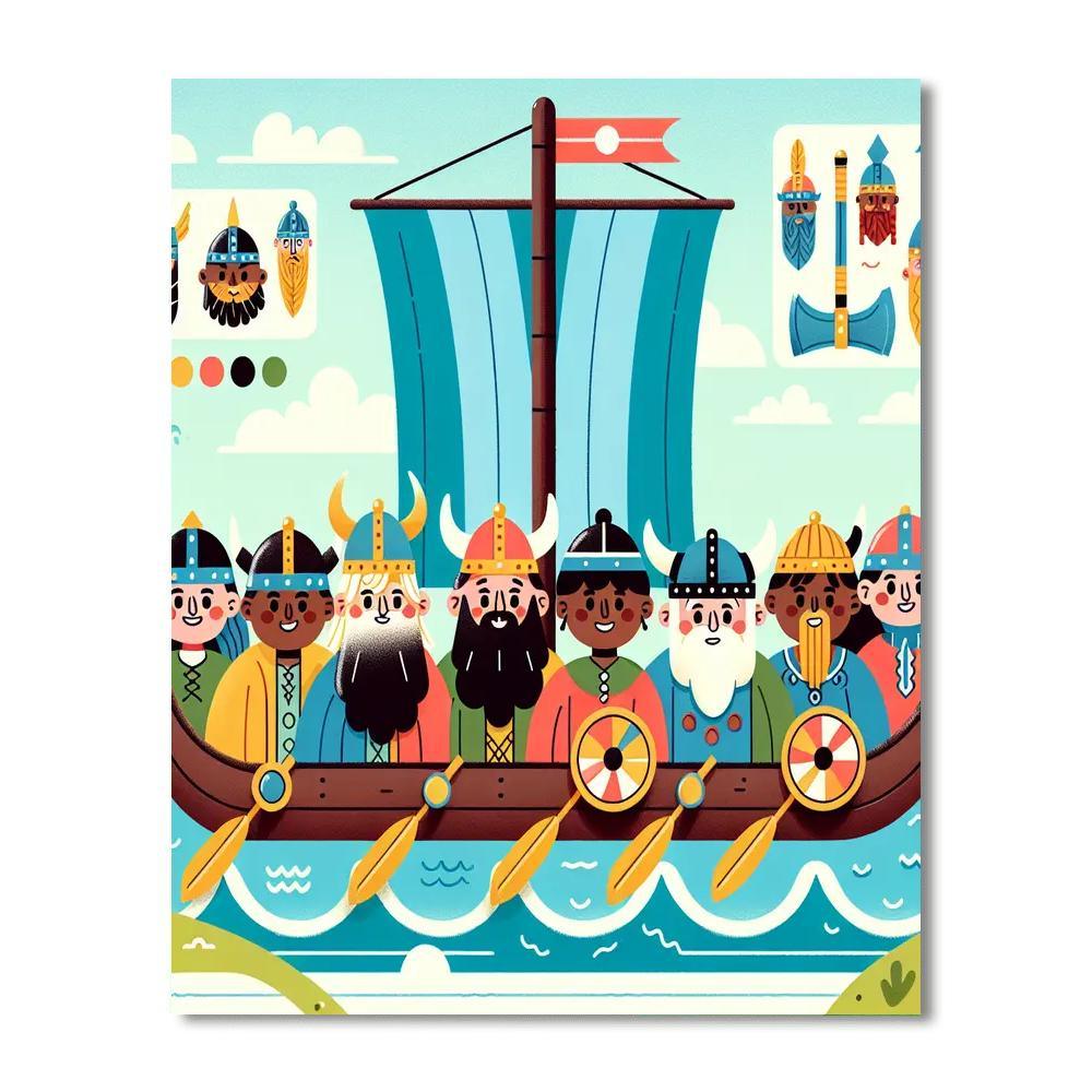 Viking Warrior Voyage Paint By Numbers Kits