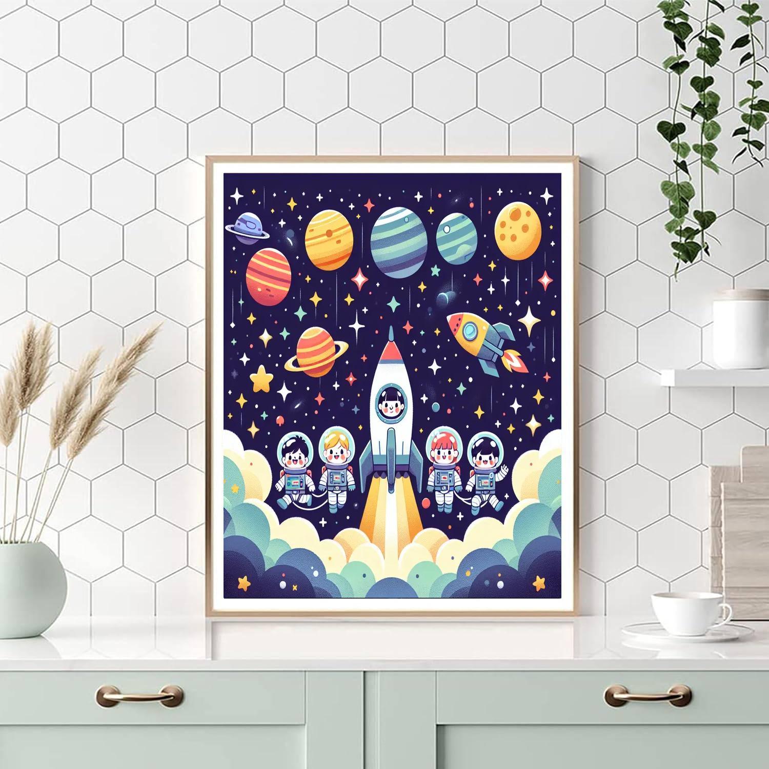 Galactic Explorers Club DIY Paint By Numbers