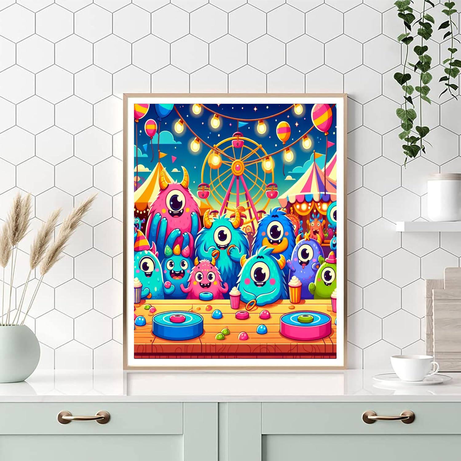 Adventures With Friendly Monsters DIY Paint By Numbers