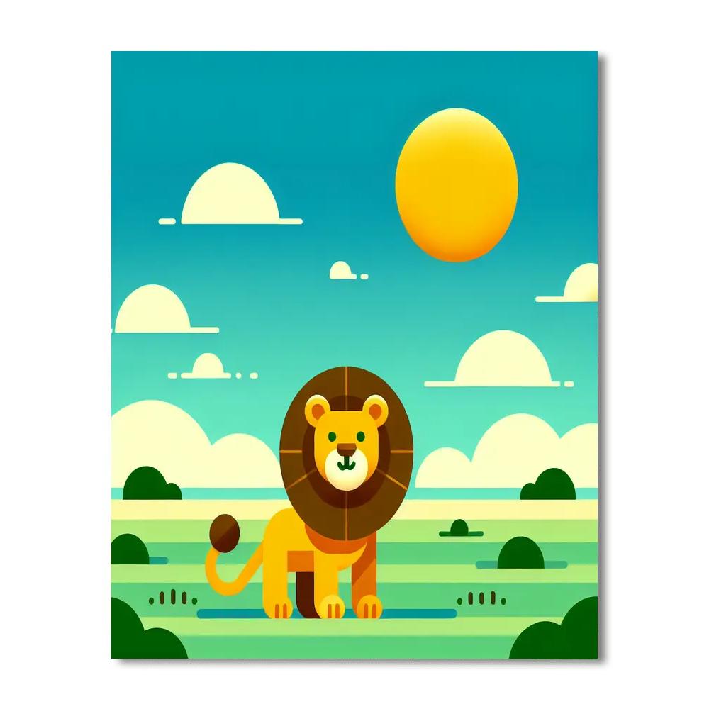Majestic Lion Adventure Painting By Numbers Kit