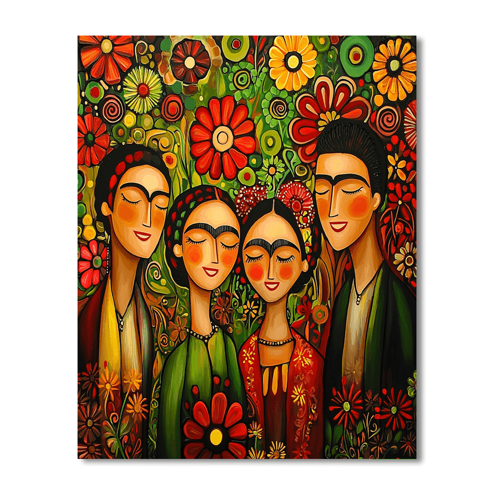 Frida Kahlo Inspired Friends Together  Painting By Numbers Kit