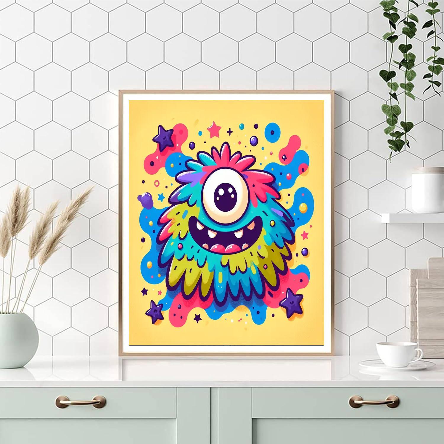 Funky Monster Painting By Numbers Kit