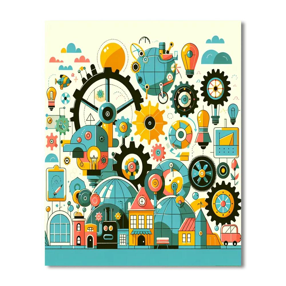 World Of Inventions Numbered Painting Kits