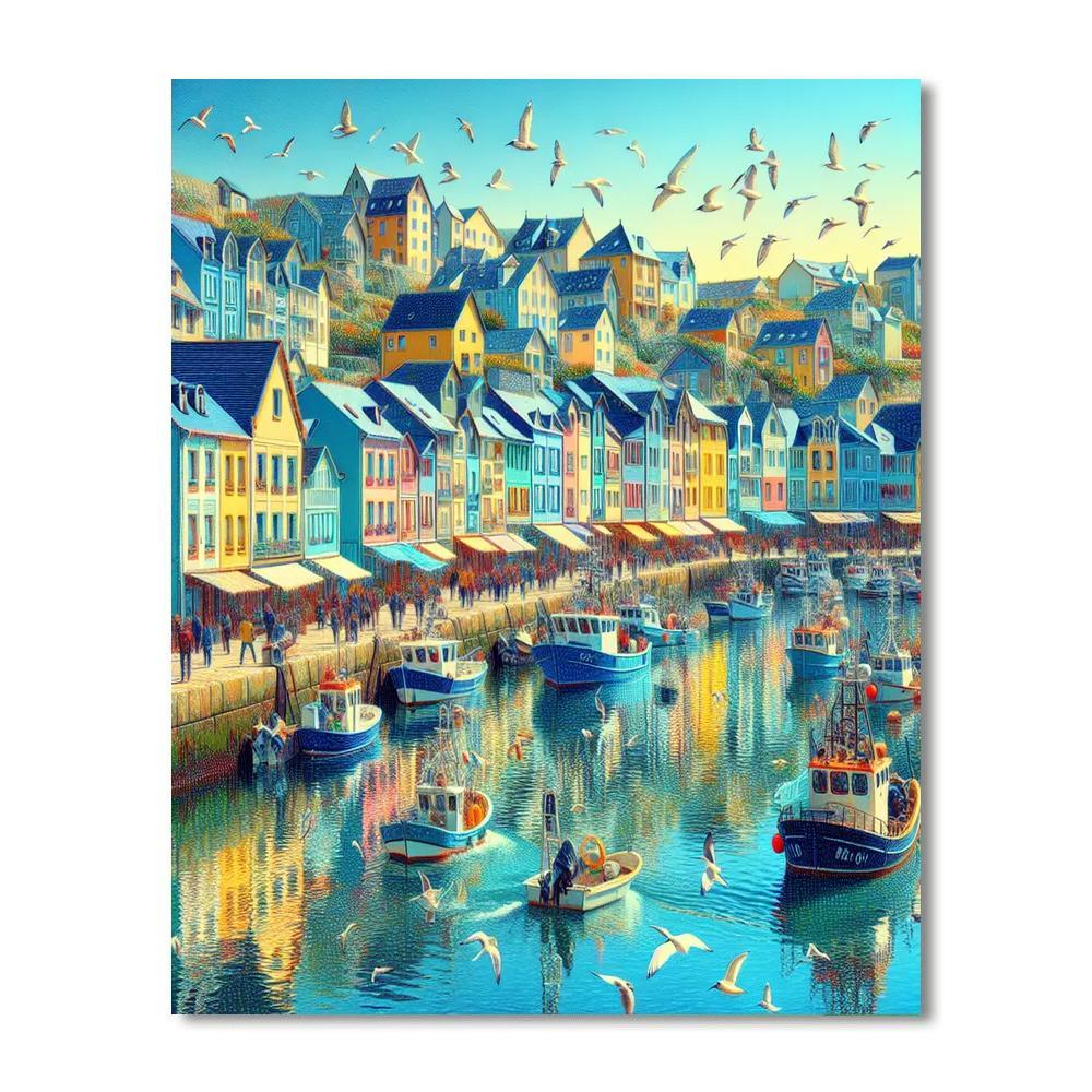 Seaside Townscape Paint By Numbers Kits