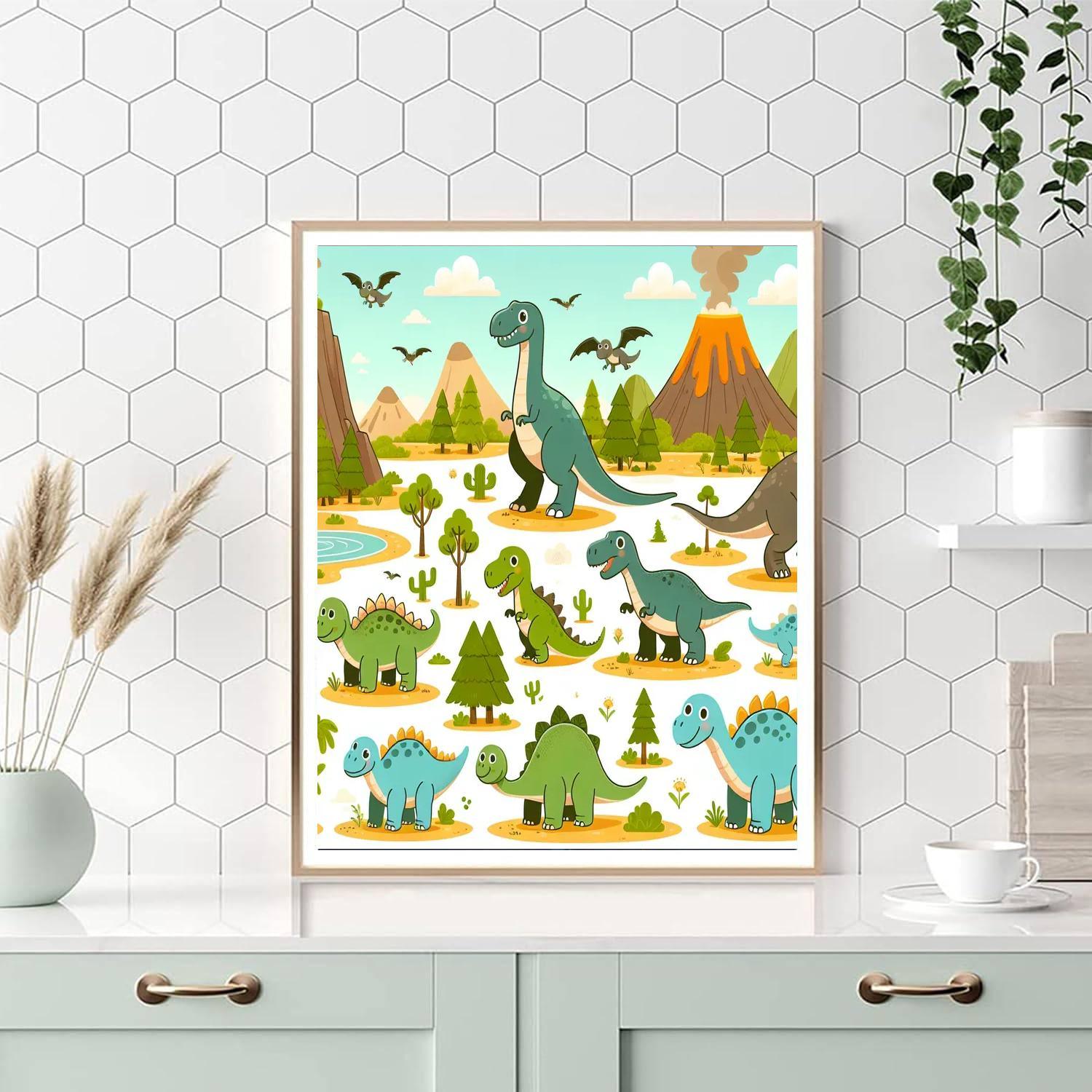 Dinosaurs' Day Out Paint By Number