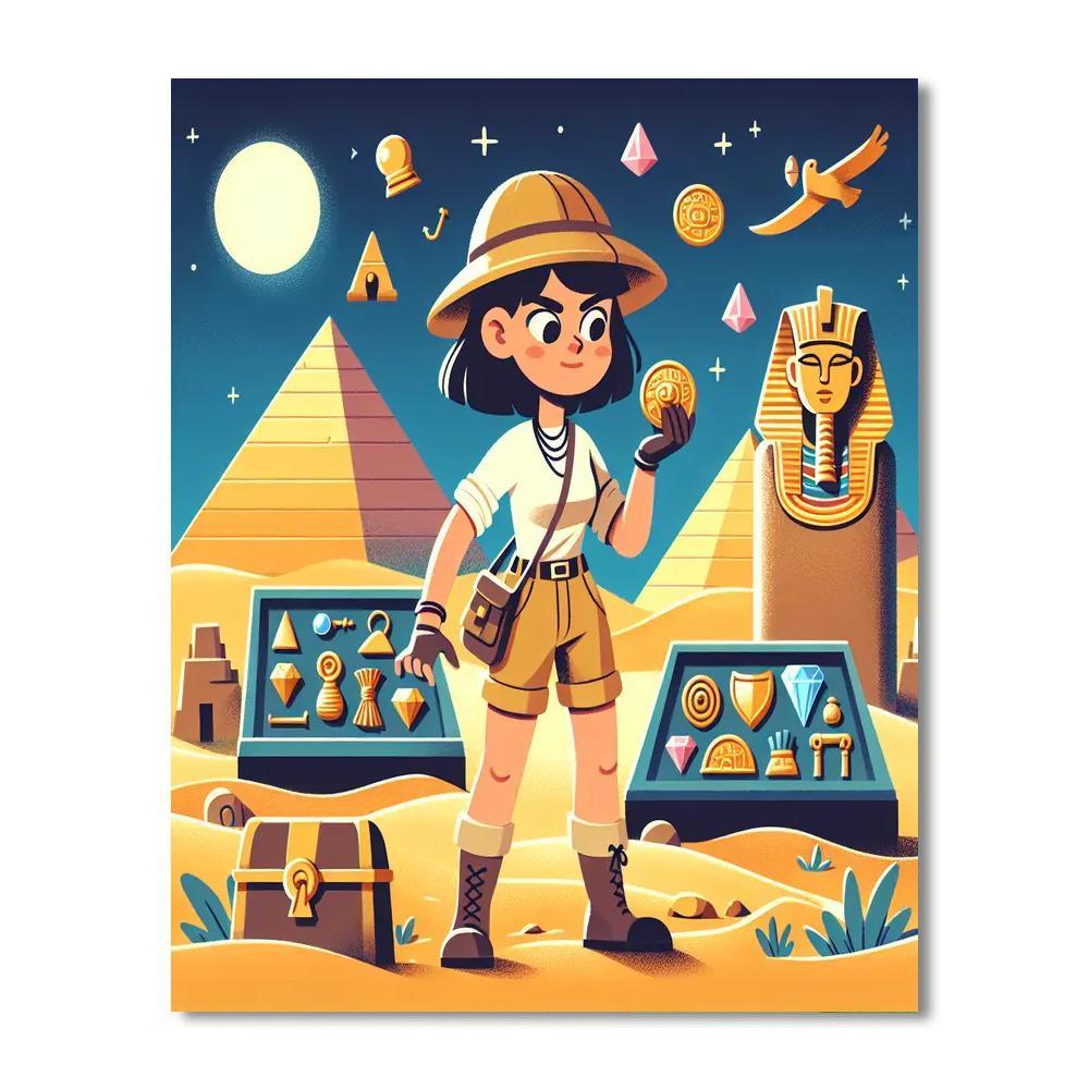 Mystery Of The Pharaoh's Tomb Painting Number Kit