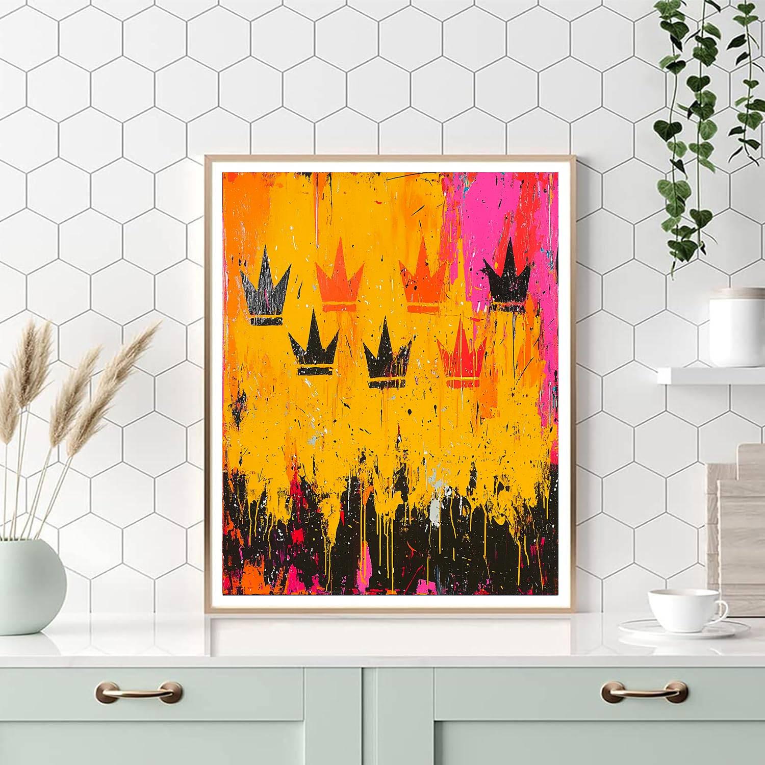 Jean-Michel Basquiat Inspired Crowned Emotions  Paint By Numbers Kits