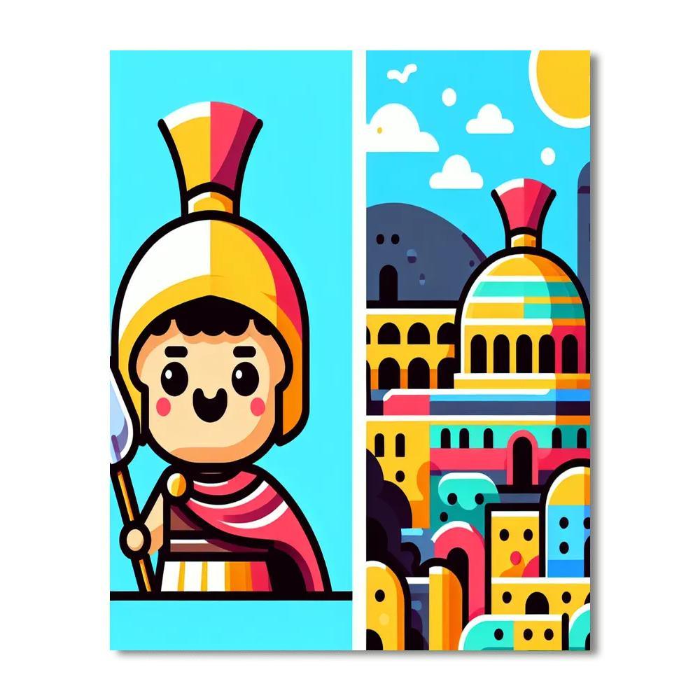 Ancient Roman Adventure Paint By Numbers Art