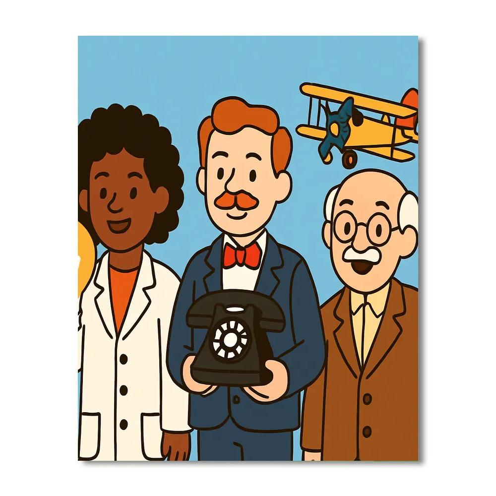 Famous Inventors Paint By Numbers Art