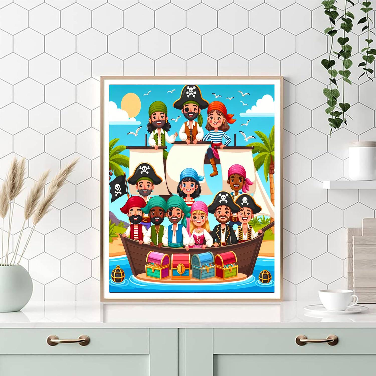 Adventurous Pirates Ahoy Paint By Numbers Art